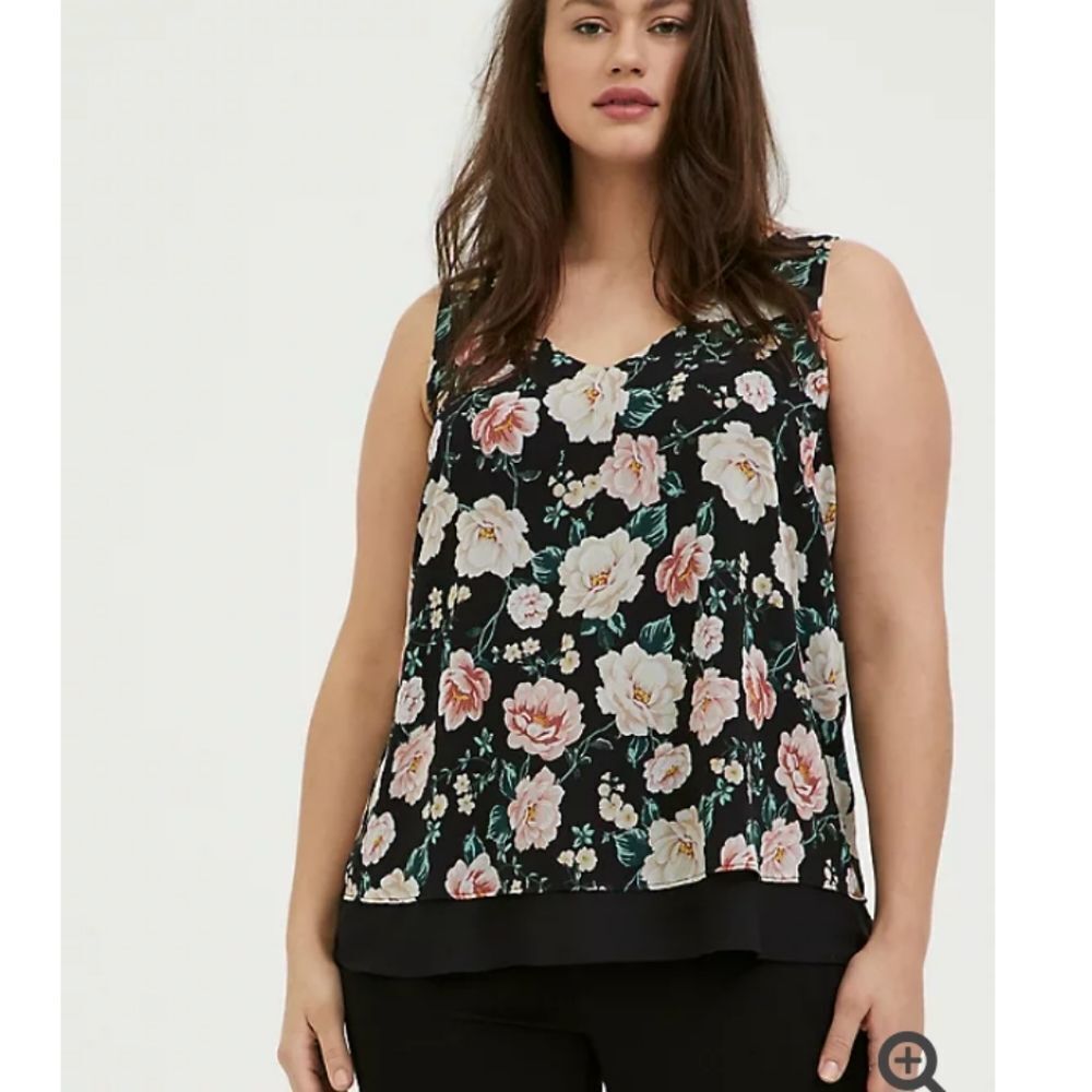 Torrid Floral Chifon Swing Top Size 00
